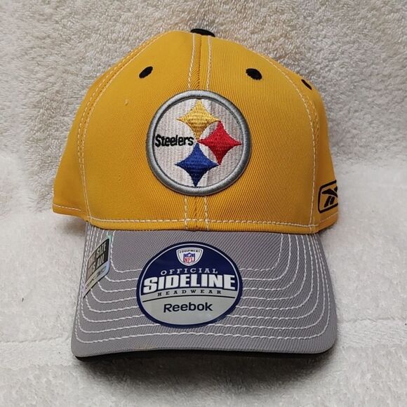Reebok Pittsburgh Steelers Stretchfit Hat - New - Picture 1 of 8